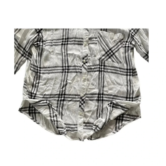 Arizona Jeans Black White Button Down Boyfriend Fit Women’s XL - Picture 5 of 13